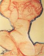 Cariatide rose avec un bord bleu (mk38), Amedeo Modigliani